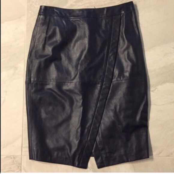 Halogen Dresses & Skirts - Halogen Genuine Leather Seamed Skirt